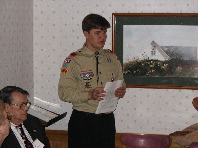 James Carlin presenting Essay